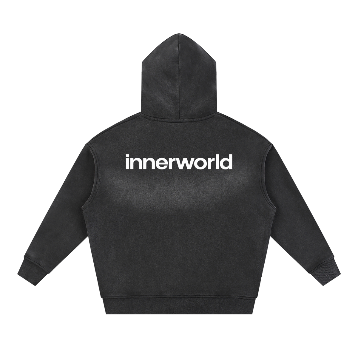 Sunfade Two-way Zipper Boxy Fleece Hoodie