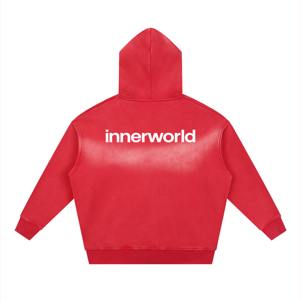 Sunfade Two-way Zipper Boxy Fleece Hoodie