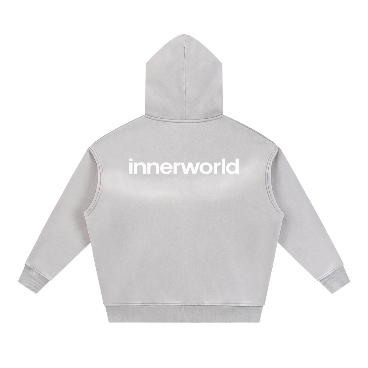 Sunfade Two-way Zipper Boxy Fleece Hoodie