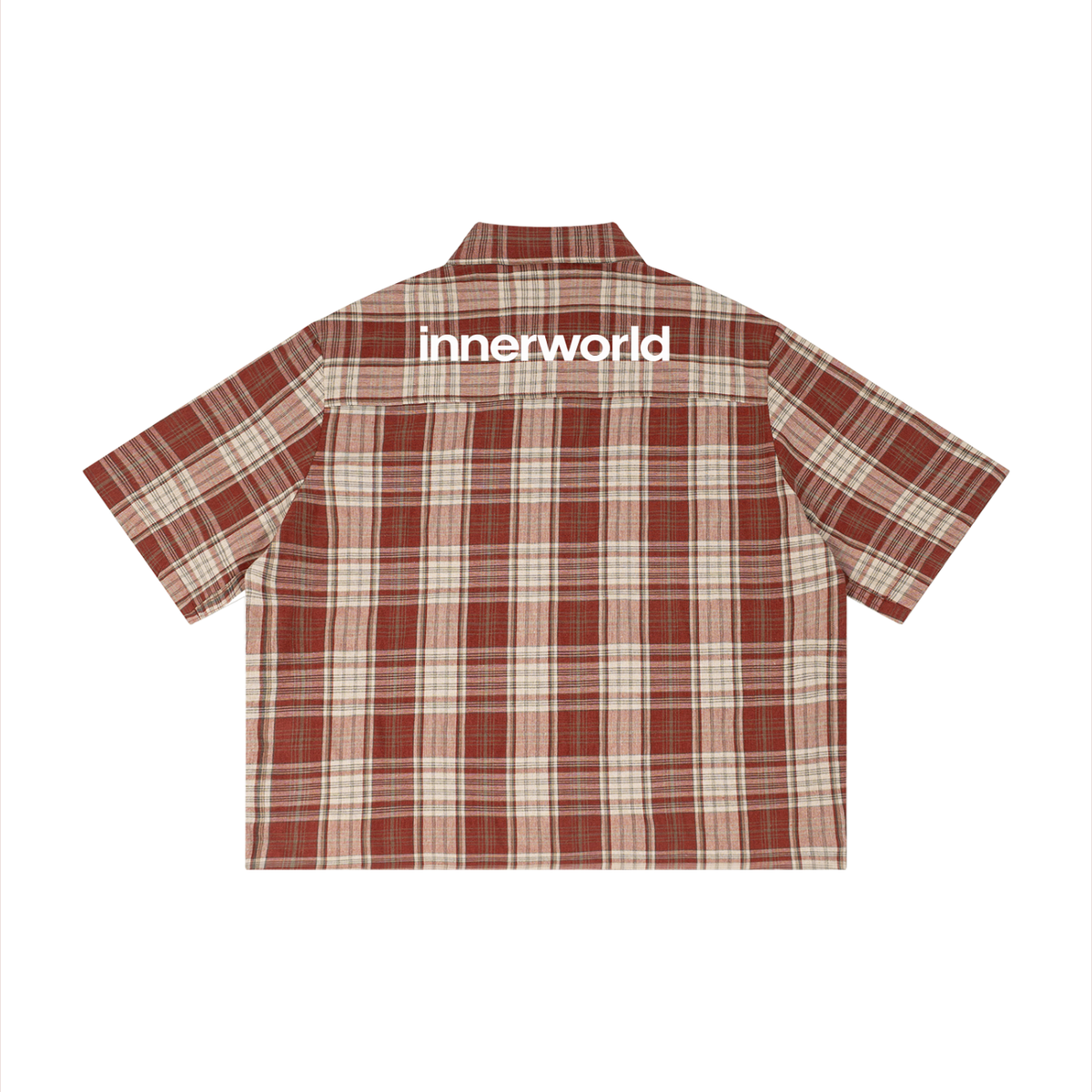 innerworld plaid boxy short sleeve tee