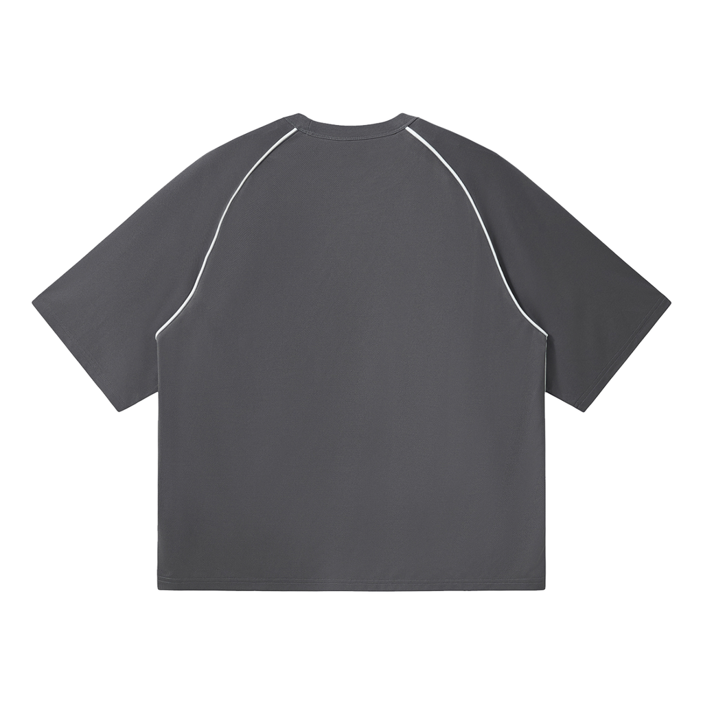 innerworld contrast piping panel raglan tee