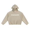 innerworld boxy piping fleece hoodie