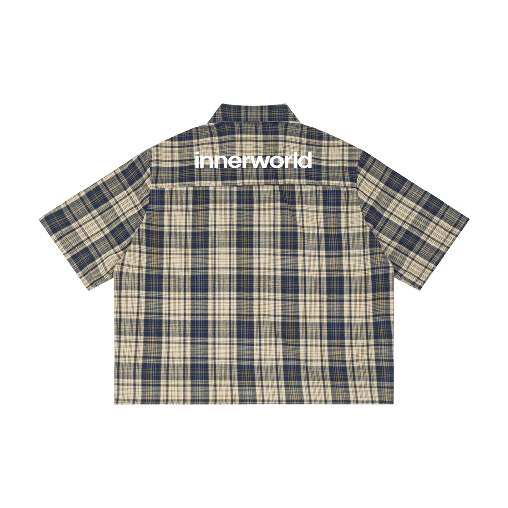 innerworld plaid boxy short sleeve tee