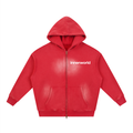 Sunfade Two-way Zipper Boxy Fleece Hoodie