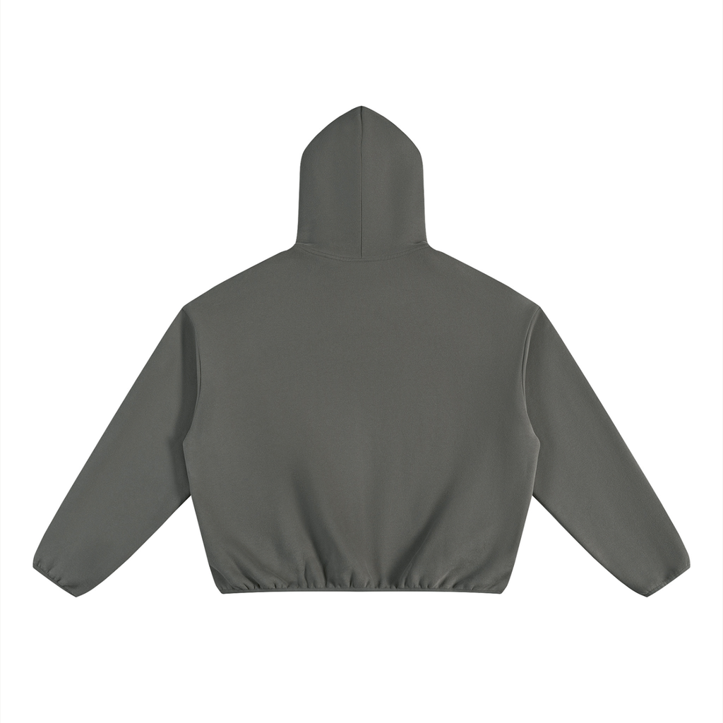 innerworld boxy piping fleece hoodie