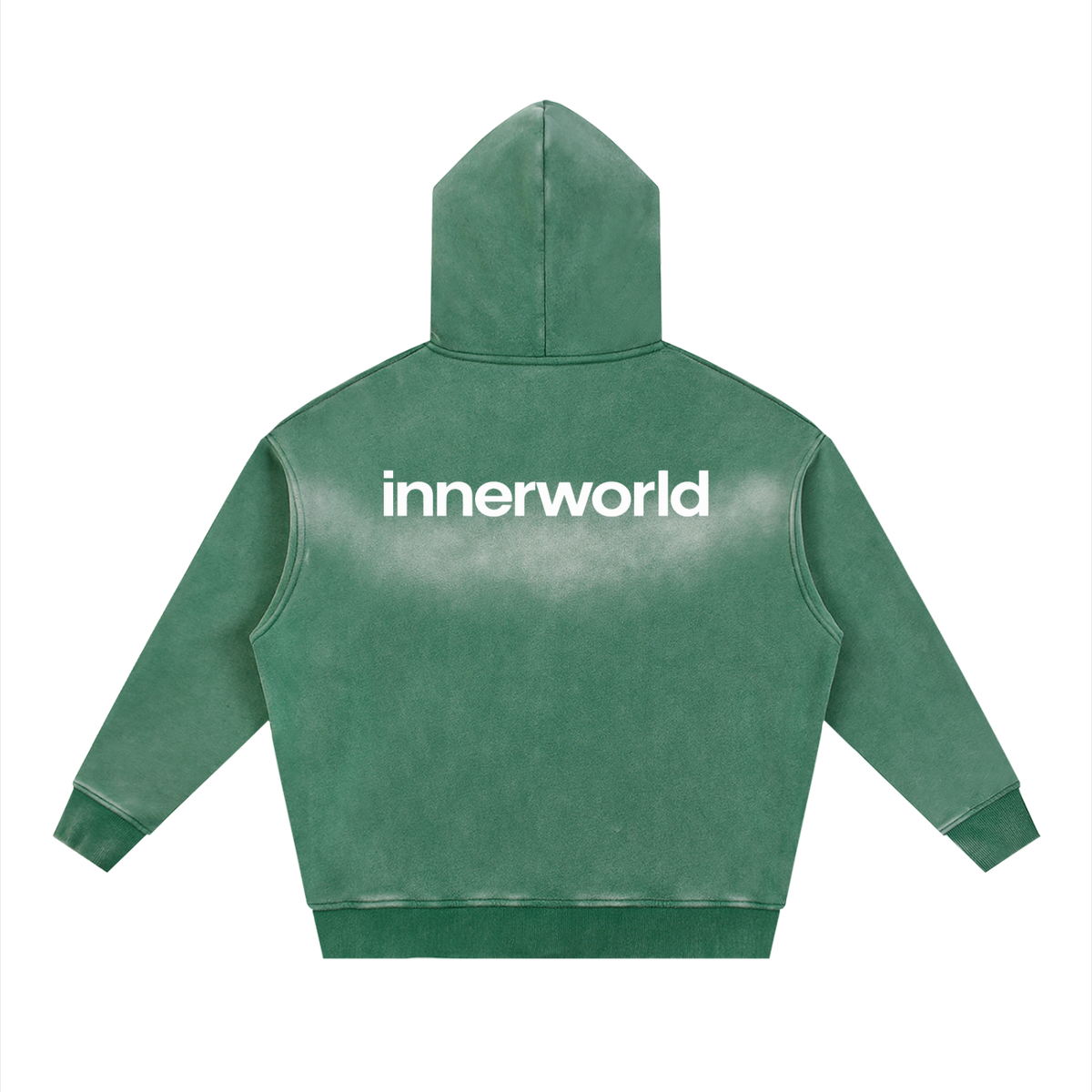 Sunfade Two-way Zipper Boxy Fleece Hoodie